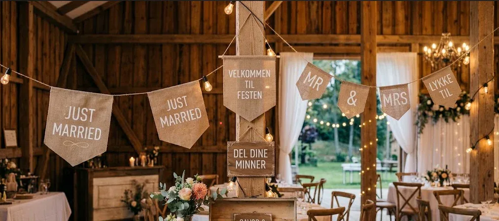 Bannere til bryllup