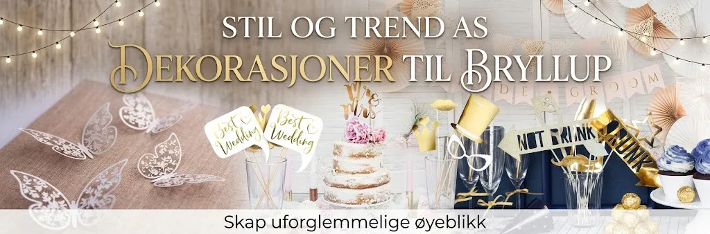 Dekorasjoner til bryllup