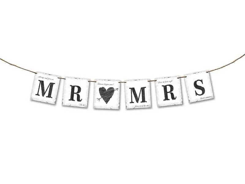 MR MRS - Banner - 77cm - miniatyrbilde