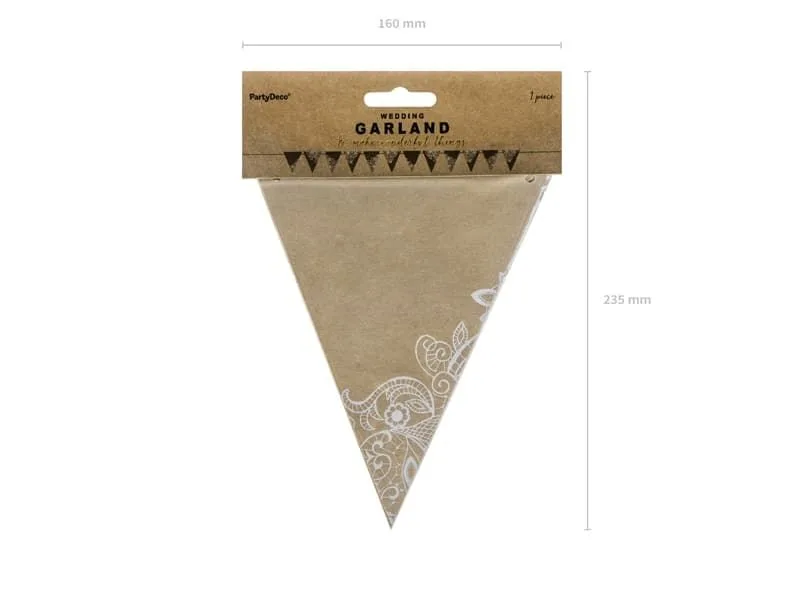 Vimpelrekke - Kartong med Lace designs - 210cm - miniatyrbilde