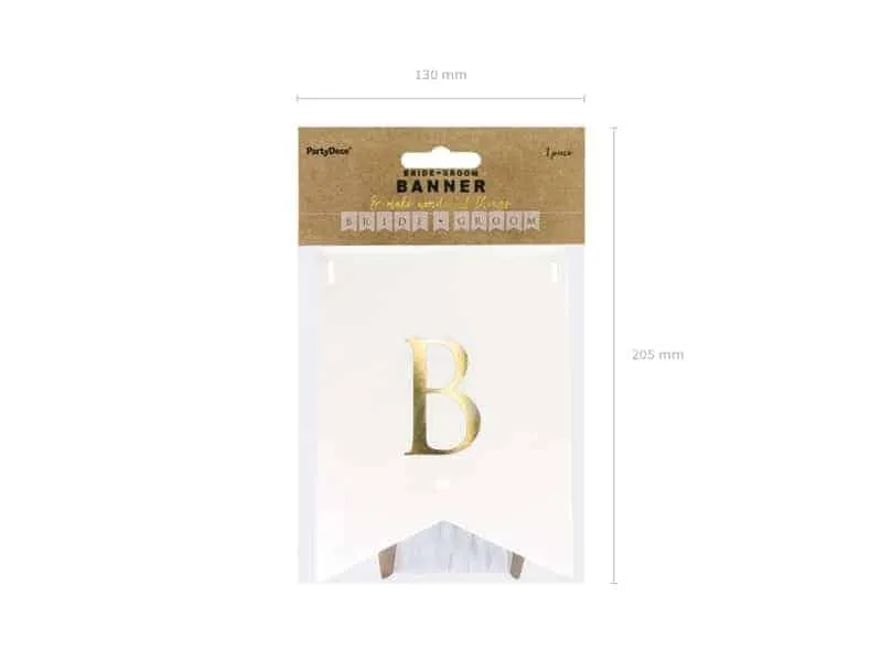 BRIDE GROOM - Banner - 15 x 155 cm - Hvit - miniatyrbilde