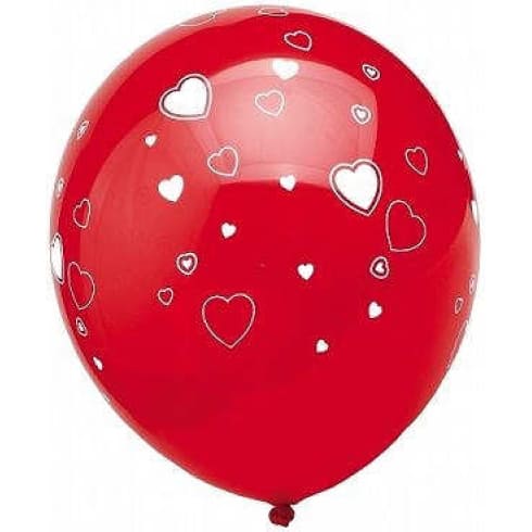 Ballonger med hjerter - Røde - 6 stk | bilde 1