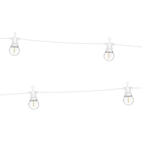 LED Festlys - Lysrekke - 10 Lyspærer - Varmt lys - 8 meter - Hvit ledning | bilde 6