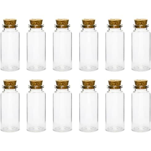 Små Glassflasker med Kork - 7cm - 12 stk | bilde 1
