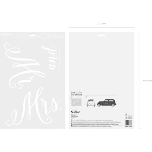Bilpynt Bryllupsbil - Folie - Mr and Mrs | bilde 4