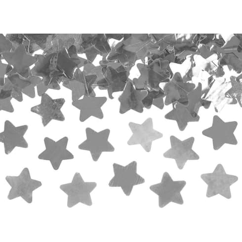 Konfettikanon - Sølvstjerner - 60cm lengde | bilde 2