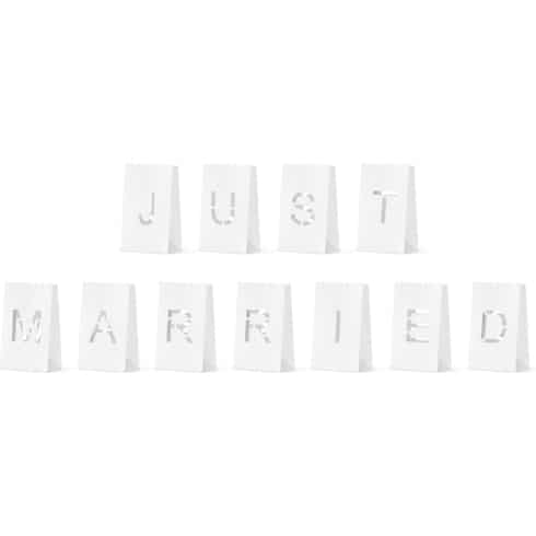 Papirlykter - Just Married - 1 Bokstav Per Lykt | bilde 1