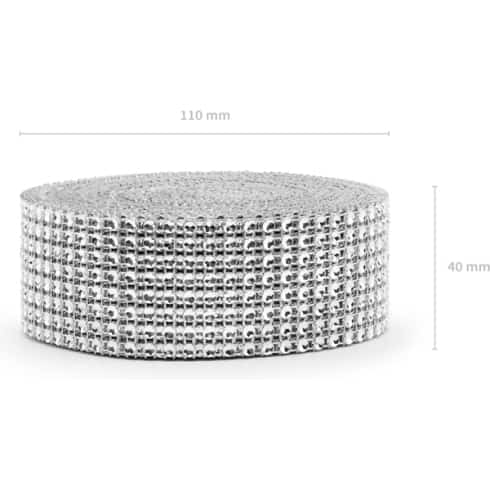 Diamantbånd til Dekor og DIY - Sølv - 9 meter | bilde 2