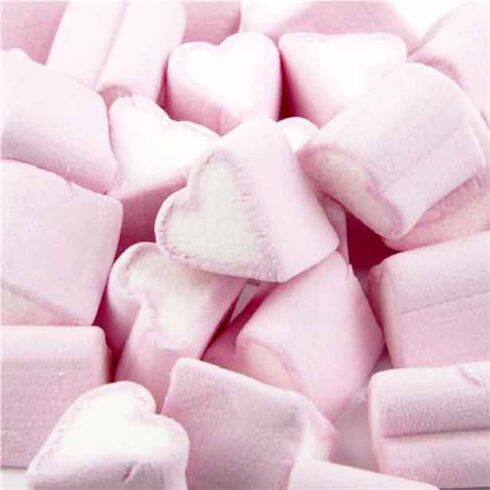 Marshmallows Hjerter - Vanilje - 1 kg - Hvite og Rosa | bilde 1