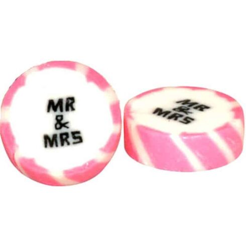 Drops med Mr og Mrs 50 stk - Rosa og Hvit | bilde 2