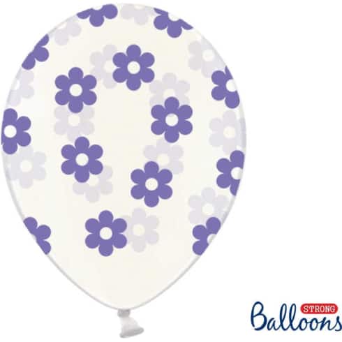 Ballonger - Klar med Blomster i Lavendel - 6 stk | bilde 1