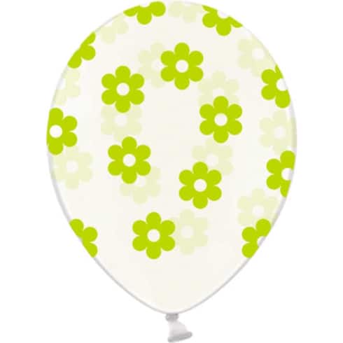 Ballonger - Klar med Blomster i Eplegrønn - 6 stk | bilde 1