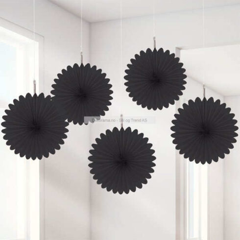 Black Paper Fans - 15.2cm | bilde 1