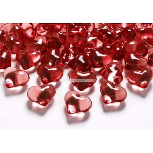 Krystallhjerter - Røde - 30 stk | bilde 1