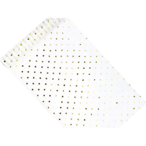 Organsaløper i hvit med dotsmønster i Gull metallic - 36cm x 9m | bilde 4