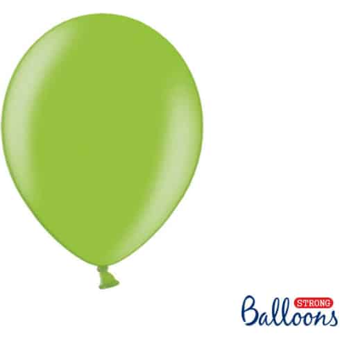 Ballonger - 27cm - Metallic - Lys grønn - 10 stk | bilde 1