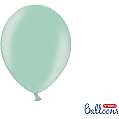 Ballonger - 27cm - Metallic - Mintgrønn - 10 stk | bilde 1