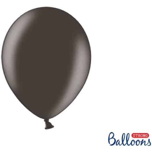 Ballonger - 27cm - Metallic - Sort - 10 stk | bilde 1