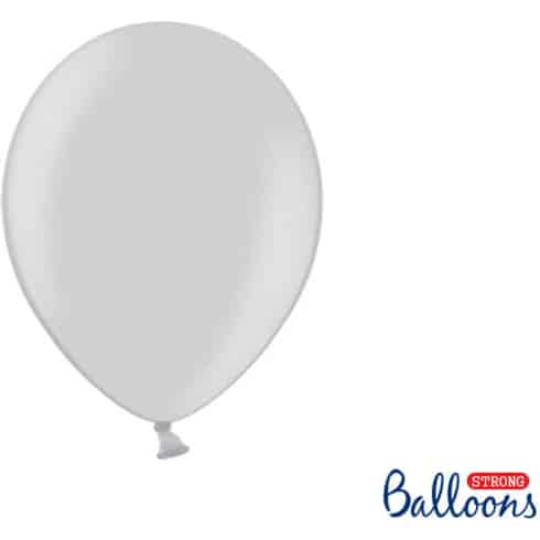 Ballonger - 27cm - Metallic - Sølvsnø - 10 stk | bilde 1