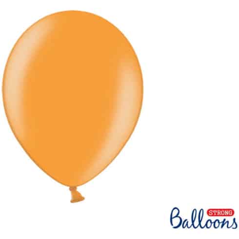 Ballonger - 27cm - Metallic - Orange - 10 stk | bilde 1