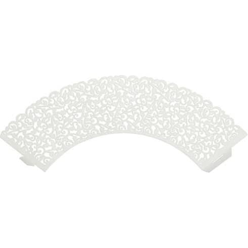 Cupcake Wrappers - Hvite Laserutskåret- 5.5 x 8.5cm - 10 stk | bilde 2