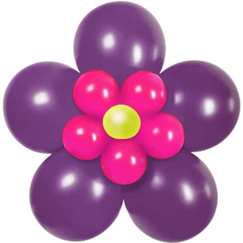 DIY Ballonger - Blomst - Lilla og Rosa - 70 cm | bilde 1