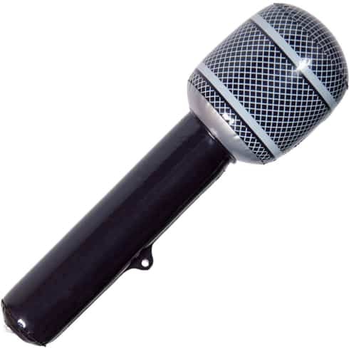 Oppblåsbar Mikrofon - Sort - 30 cm | bilde 1