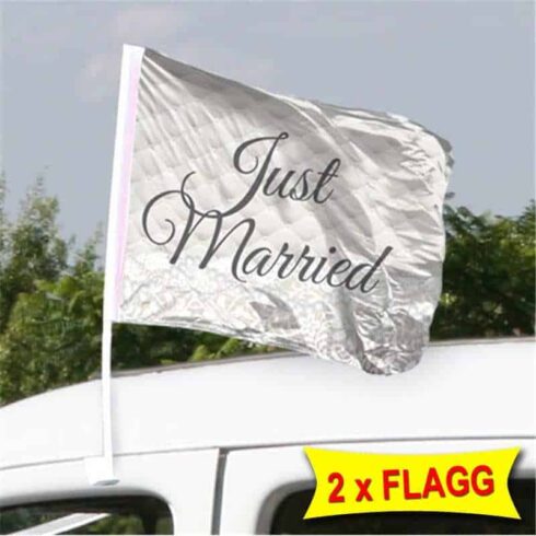 Flagg til Bryllupsbilen - 2 stk | bilde 1