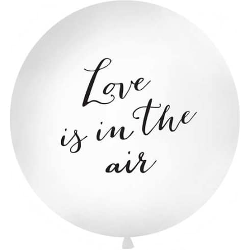 Megaballong - 1 meter - Love Is In The Air - Hvit | bilde 1