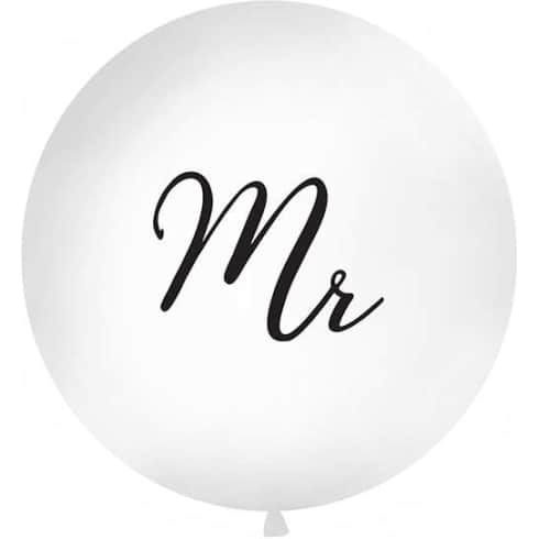 Megaballong - 1 meter - Mr - Hvit | bilde 1