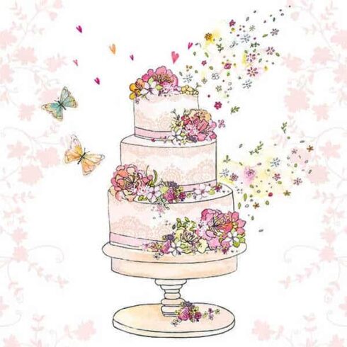 Serviett Lunsj - Flowered Wedding Cake - 20 stk | bilde 1