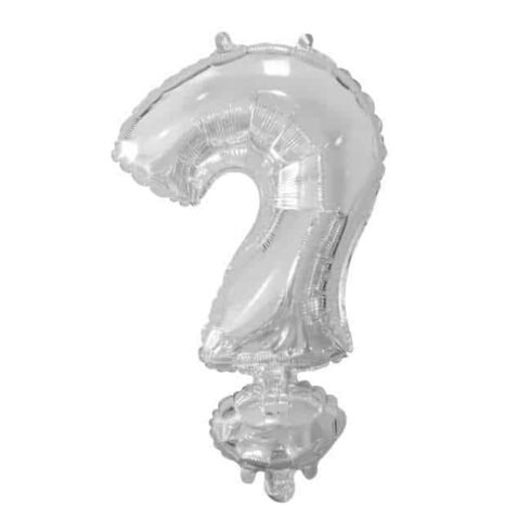 Folieballong - Spørsmålstegn - Sølv - 41cm | bilde 1